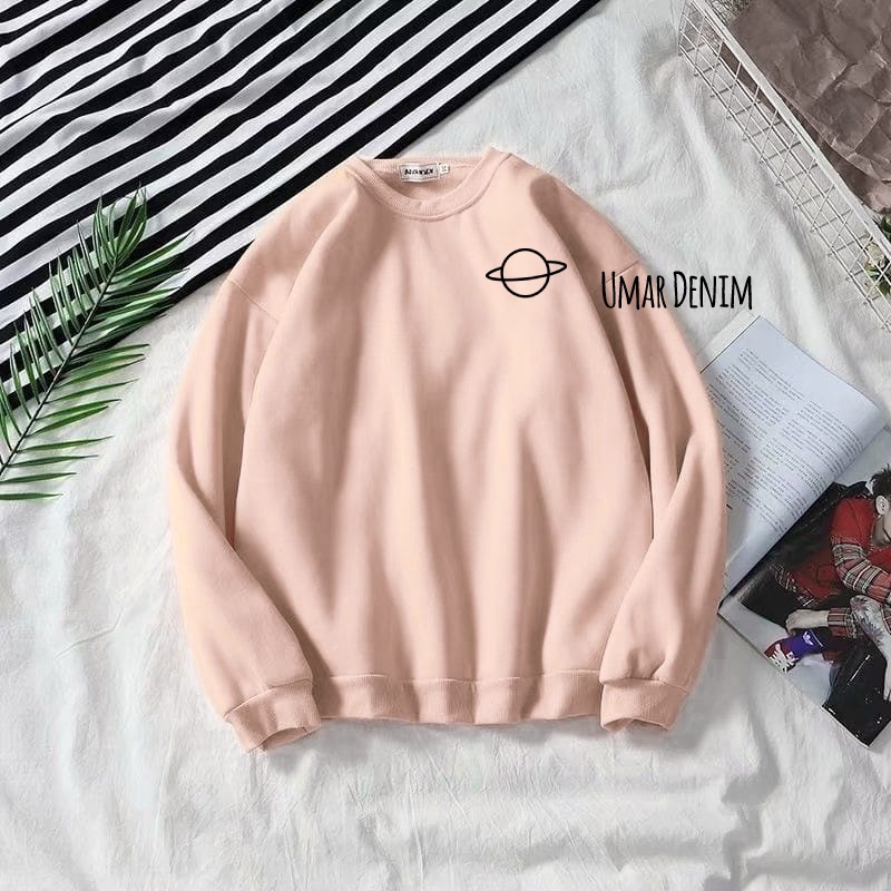 Sweatshirt Saturnus Outwear Anak Tanggung Cewek Bahan Fleece