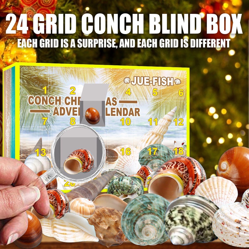 Kalender Adven SOLIGHTER Dekorasi Natal XMAS Gift Surprise Box Keong Blind Box