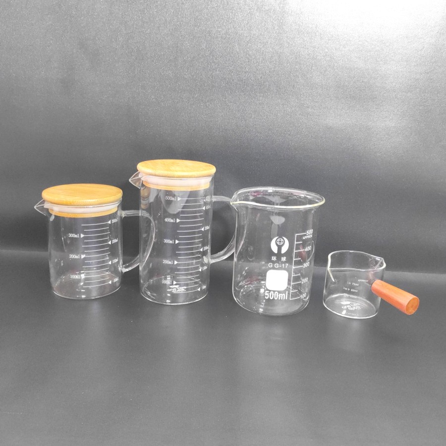 Measuring Cup Beaker Glass Gelas Ukur Kaca Takar Kimia Kopi Espresso