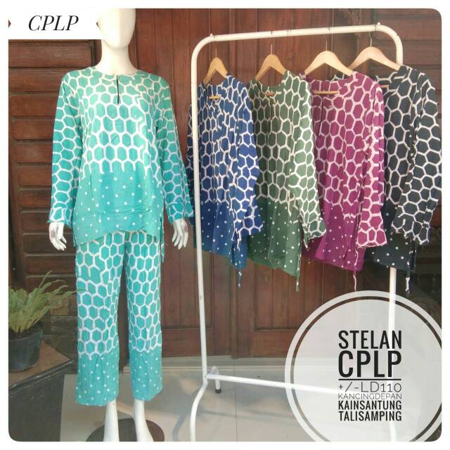 Baby doll  tangan panjang batik cap