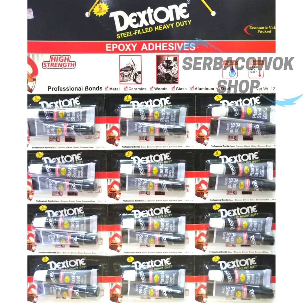 Lem Epoxy Adhesive Dextone 5 Minute 12 gram Harga Satuan Eceran Economy Package Termurah Berkualitas