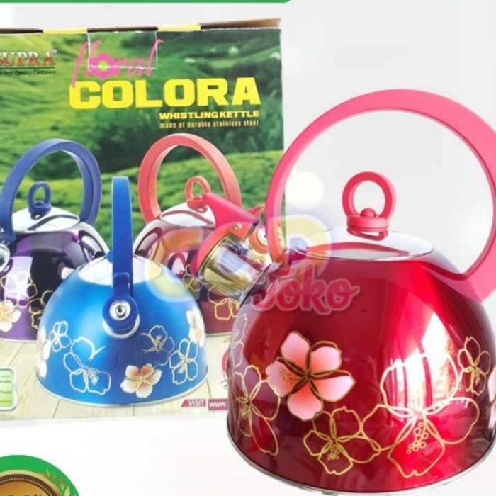 SUPRA Teko Siul FLORAL BUNGA 2 liter. Kettle ceret SUPRA