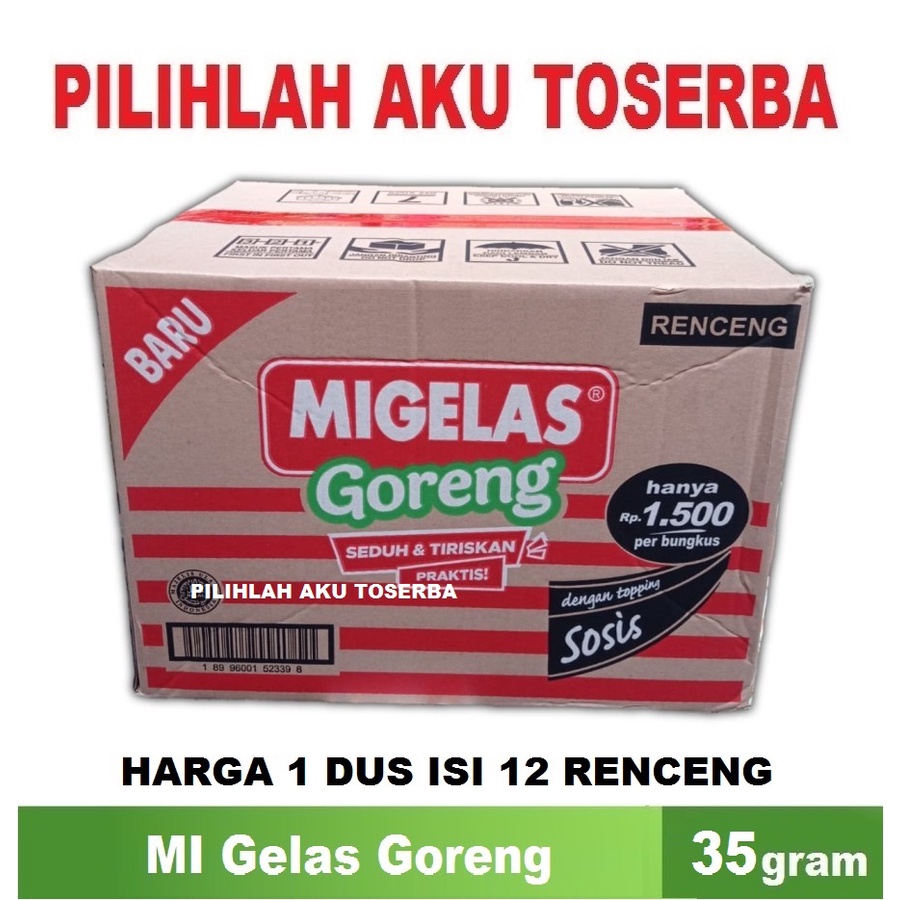 

Mie Gelas Migelas GORENG @35 Gr - (HARGA 1 DUS isi 12 Renceng)