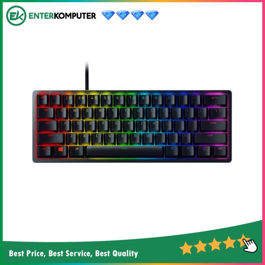 Razer Huntsman Mini - 60% Gaming Keyboard - Black (Purple Switch)