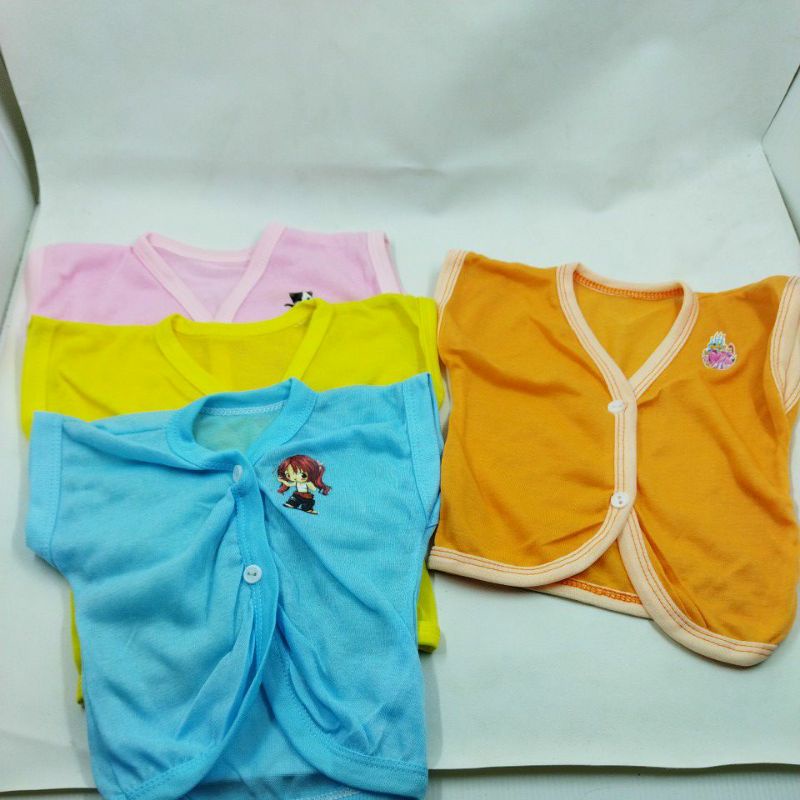 1 Pcs Baju Bayi Newborn Lengan Pendek 0-3 Bulan Motif Murah Warna