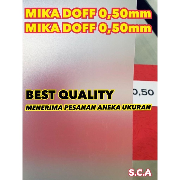 

Cover Jilid Cover Mika Doff atau emboss 0.50mm isi 100 Lembar
