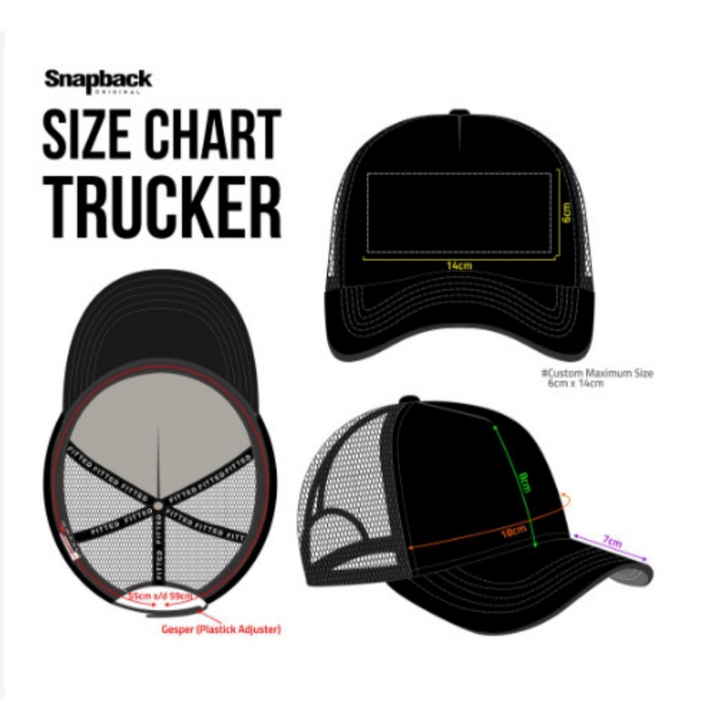 Snapback Topi Trucker Jaring Dewasa CBR150R