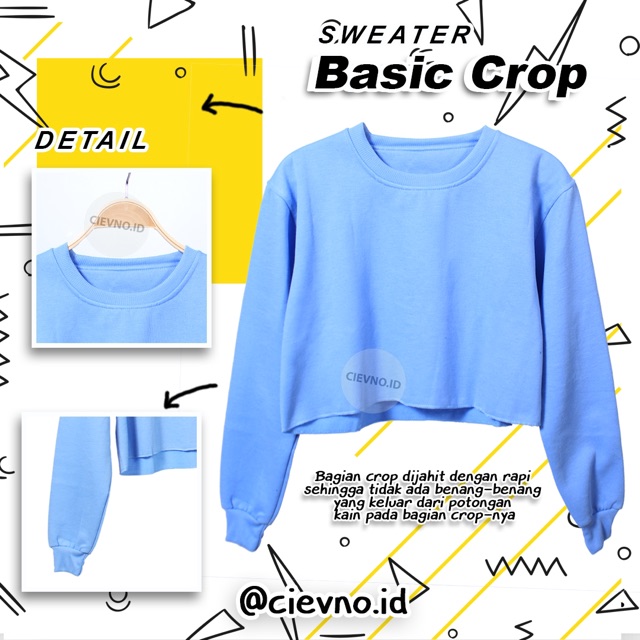 SWEATER CROP POLOS ALL SIZE &amp; BIG SIZE XL