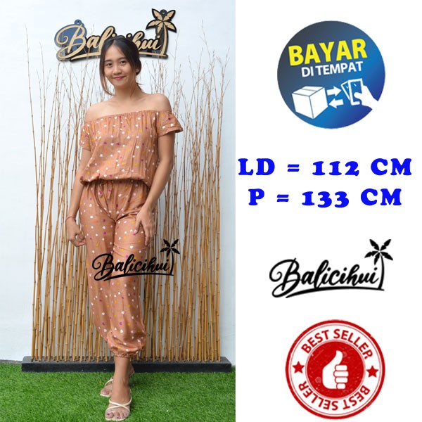 Balicihui Jumpsuit Panjang Lengan Jumpsuit Wanita Jumpsuit Bali