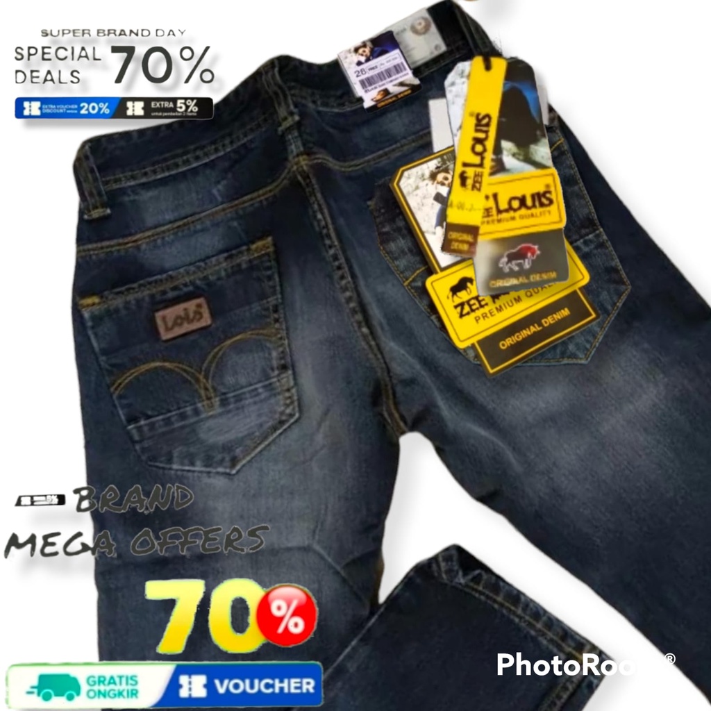 Celana Zee Louis Original CFL393D Slimfit CFS393D Reguler Straight CFD393D PENDEK / Celana Jeans Pri