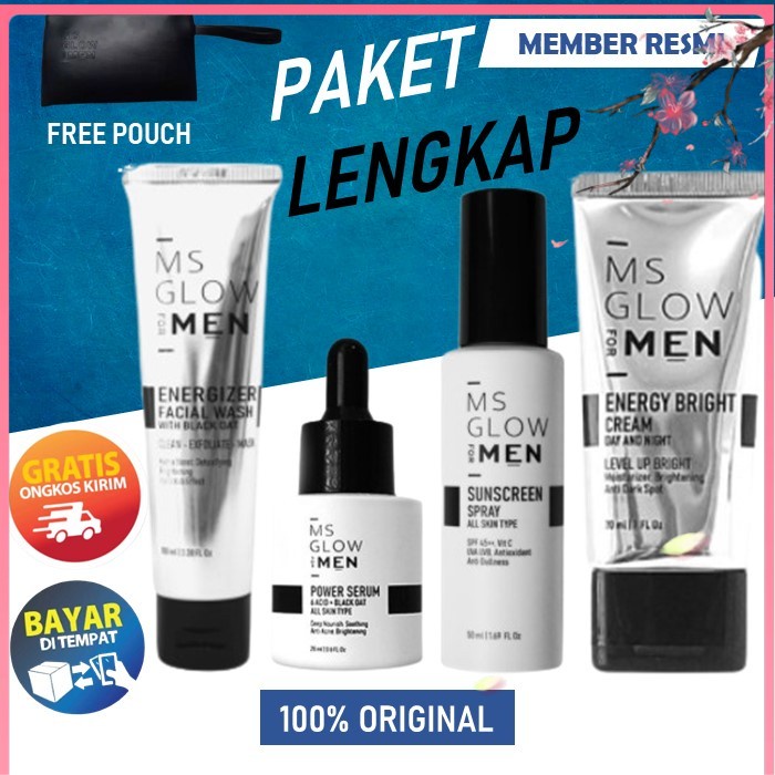 MS Glow Men Paket Lengkap Ori / Paket Ms Glow Men Lengkap Isi 4Pria Paket Lengkap Original