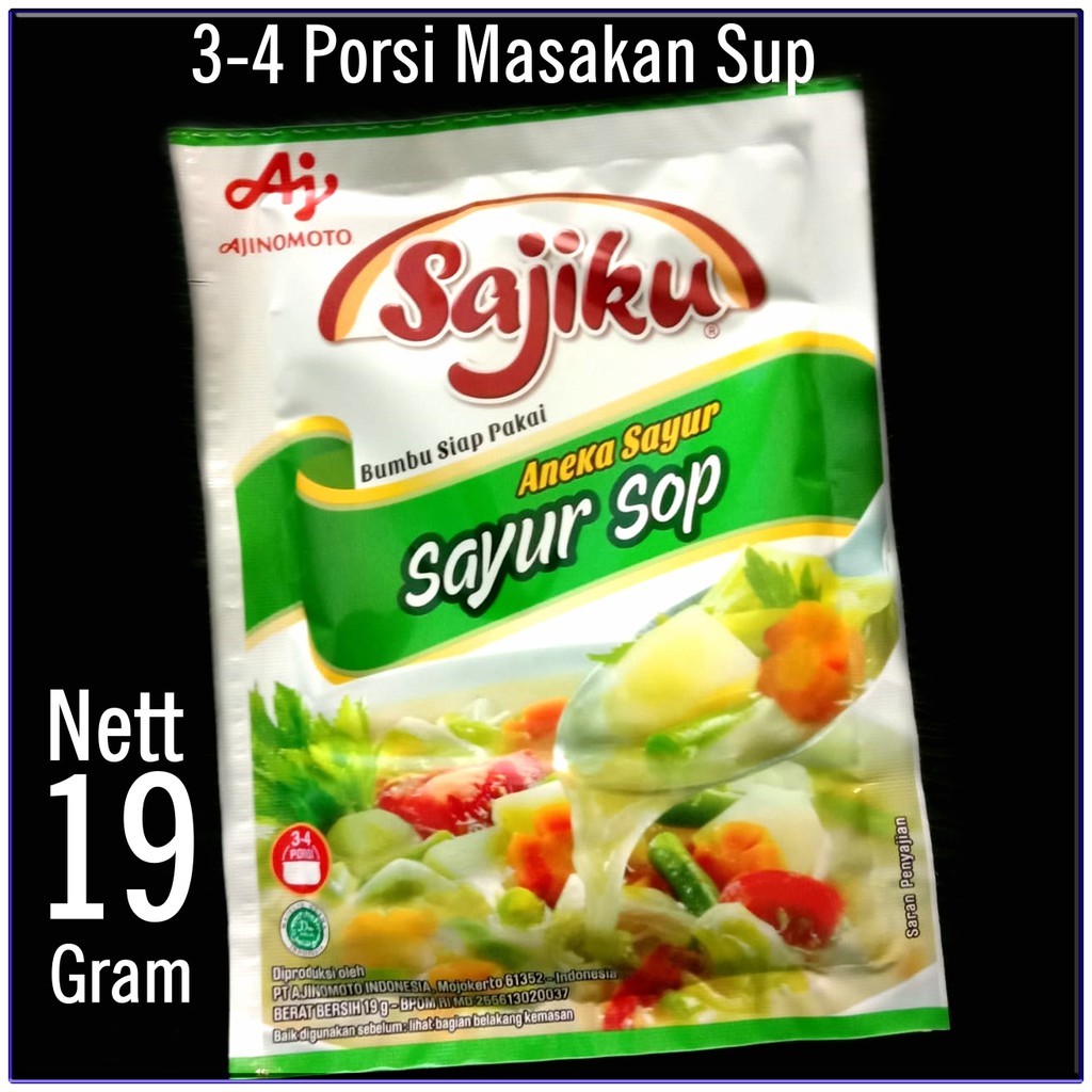 

BUMBU INSTAN sajiku sayur sop siap pakai bumbu soup 19 gr untuk sajian sup 3-4 porsi