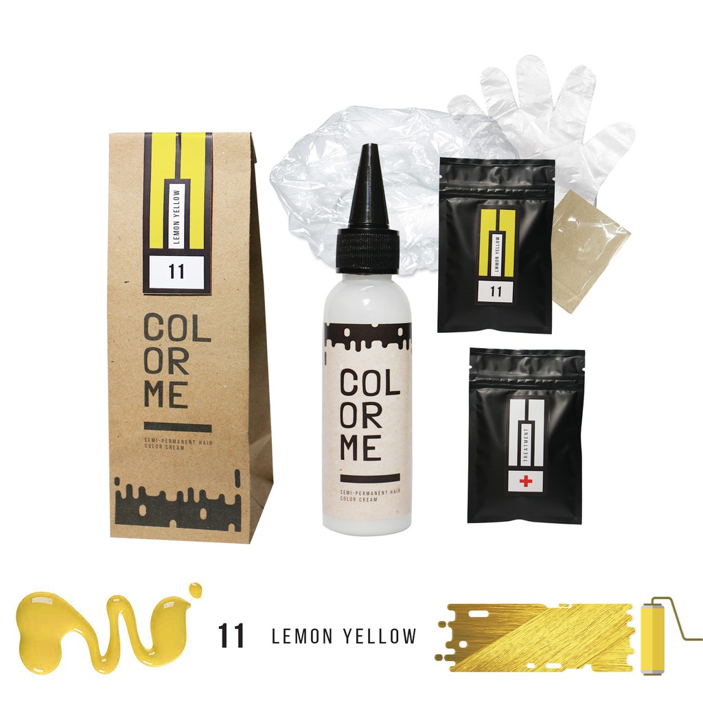 COLOR ME LEMON YELLOW hair color cream / cat pewarna rambut