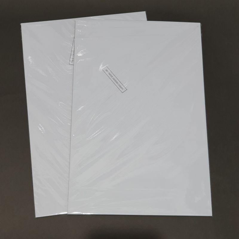 

Art Paper 260gsm Folio per pak isi 10lembar (Glossy Licin dua sisi)