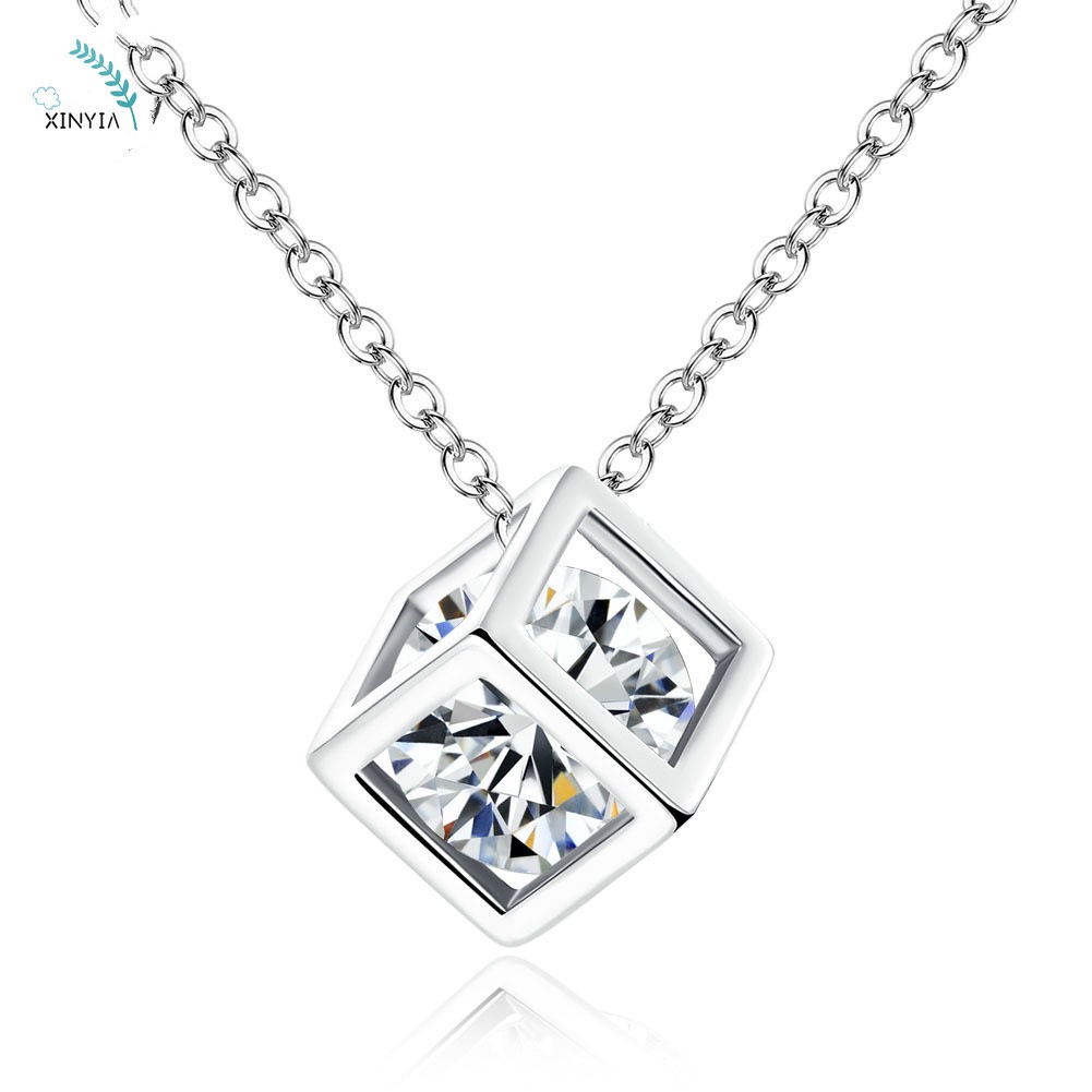 Kalung Alloy Anti Karat Crystal Berlian Murah Import Fashion Model