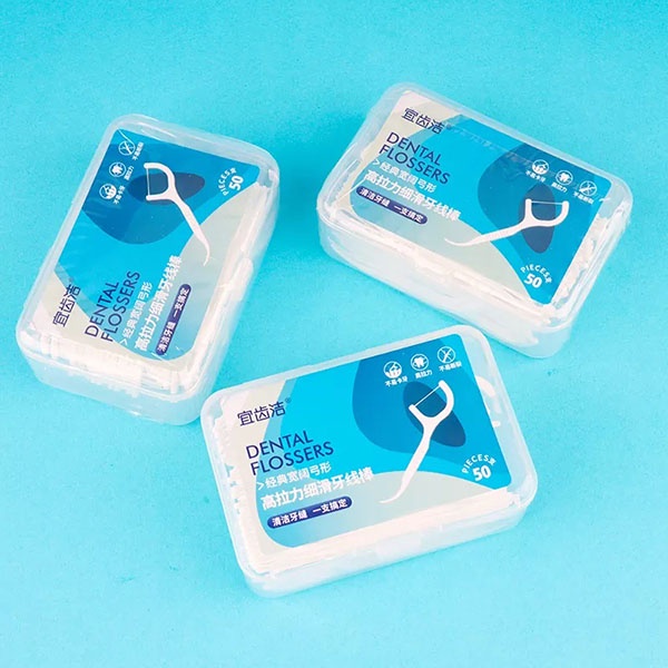 Benang Tusuk Gigi 1 Pack Isi 50 Pcs Dental Floss / Pembersih Sela Gigi Benang Disposable Dental Flossers / Benang Tusuk Gigi 1 Pack Isi 50 Pcs Dental Floss / Pembersih Sela Gigi Benang Disposable Dental Flossers / TV-42