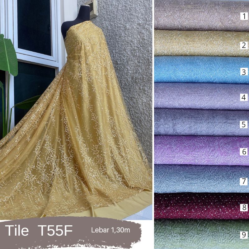 KAIN BRUKAT TILE MOTIF ETNIC ASLI MEWAH