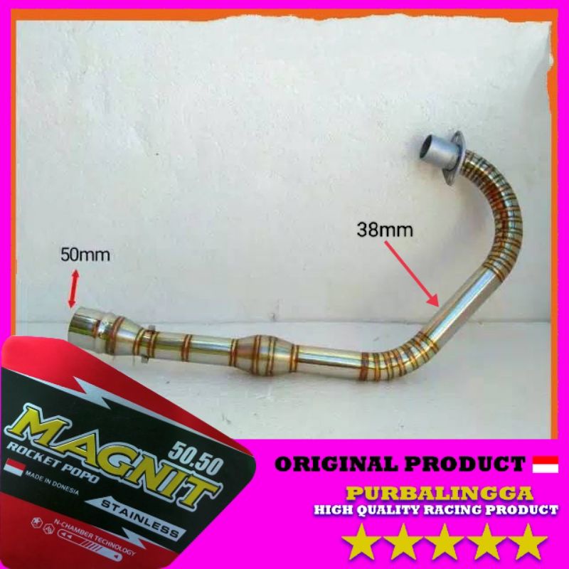 Pipa elbow KAWASAKI BARAKO 175 full cacing stainless