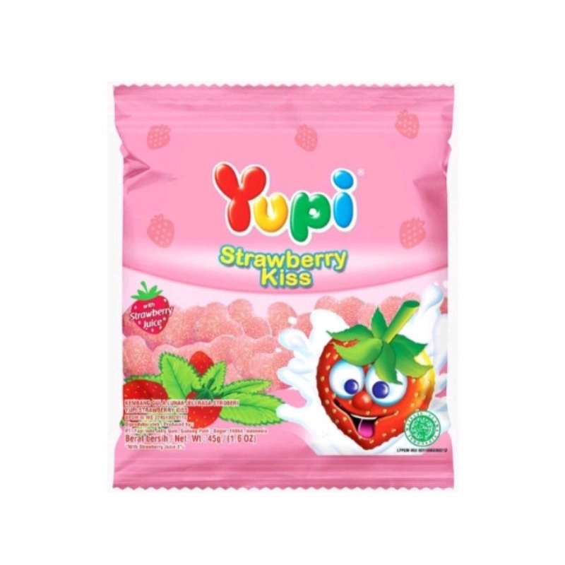 

PERMEN YUPI STRAWBERRY KISS ( isi 50butir 1pack @120gram )