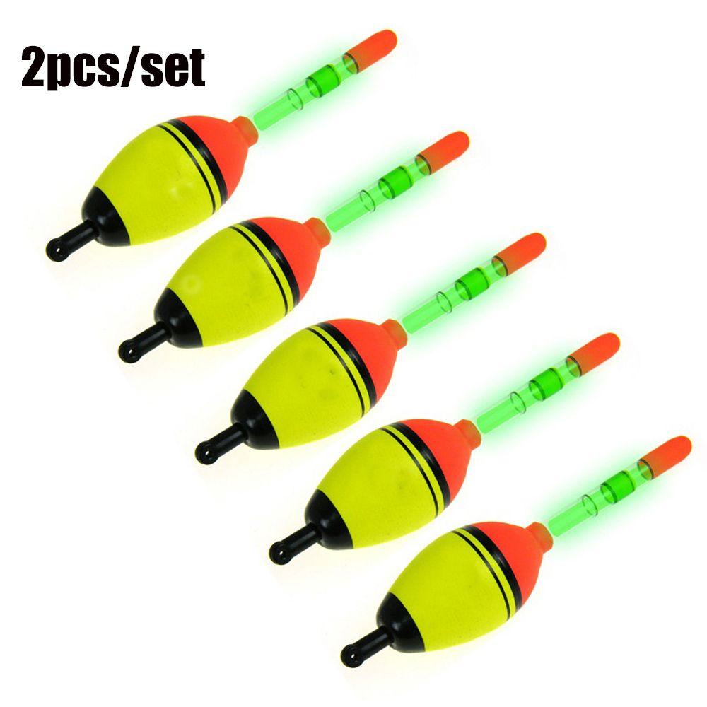 Nanas 2pcs Pelampung Malam Memancing Hot Bobber Luminous Light Stick