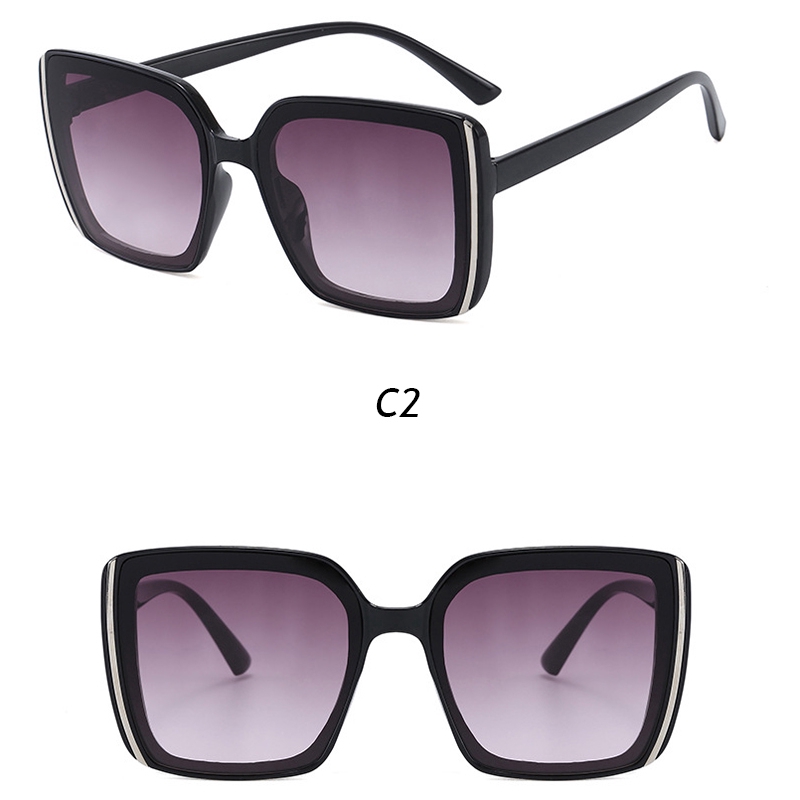 (YUZHU) Ready Stock Kacamata Sunglasses Wanita Klasik Anti UV Square Kacamata Hitam