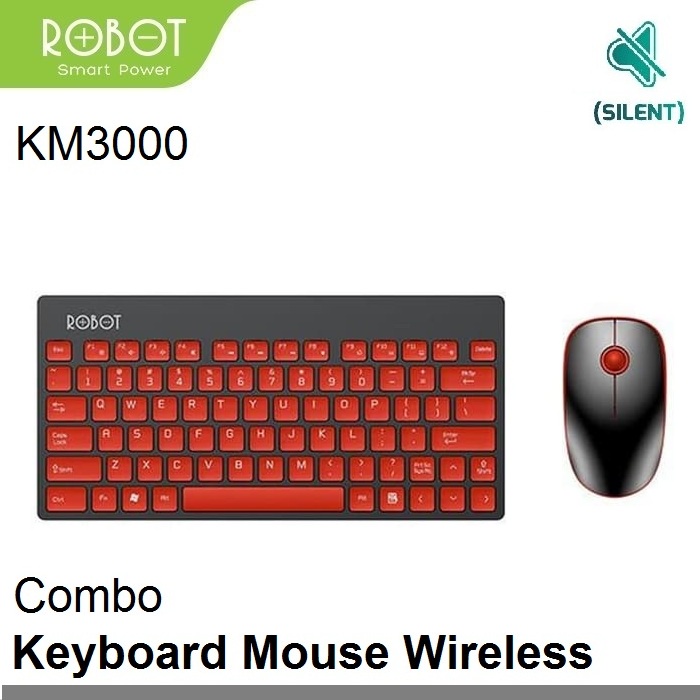 Keyboard Mouse Wireless ROBOT KM3000 Mini