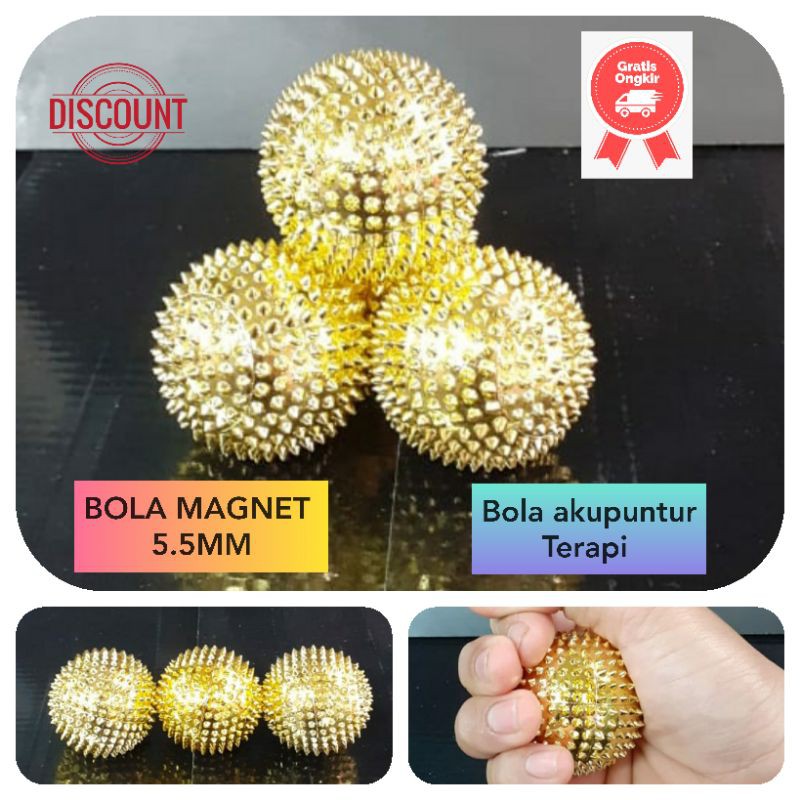 Bola duri kesehatan therapi akupuntur magnet alat pijit tangan 5.5mm murah untuk kesemutan struk