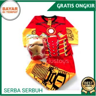 BISA COD baju iron man anak baju robot anak laki laki baju robot dan topeng baju anak robot KE249