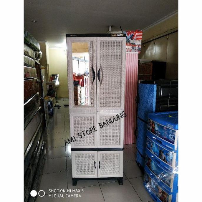 Monggo] Lemari Pakaian Gantungan Lemari Plastik Napolly Gamis Murah Bandung