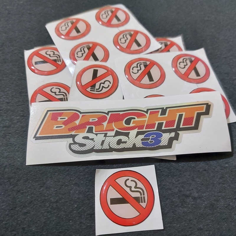 STICKER EMBLEM NO SMOKING TIMBUL 3D