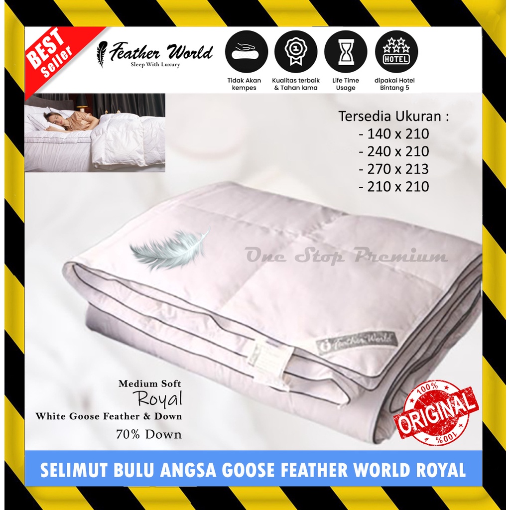 SELIMUT BEDCOVER BED COVER HOTEL BINTANG LIMA 5 BULU ANGSA PREMIUM GOOSE FEATHER WORLD INNER DUVET Q