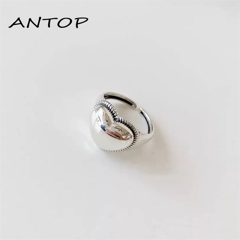 Fashion Cinta Cincin Kepribadian Retro Pembukaan Indah Wanita Pria Pernikahan Pertunangan Perhiasan Hadiah ANTOP