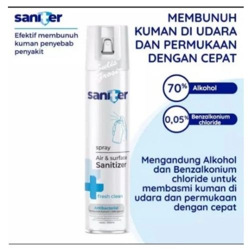 Desinfiktan Sanitizer Spray Anti Bakteri Saniter 114118