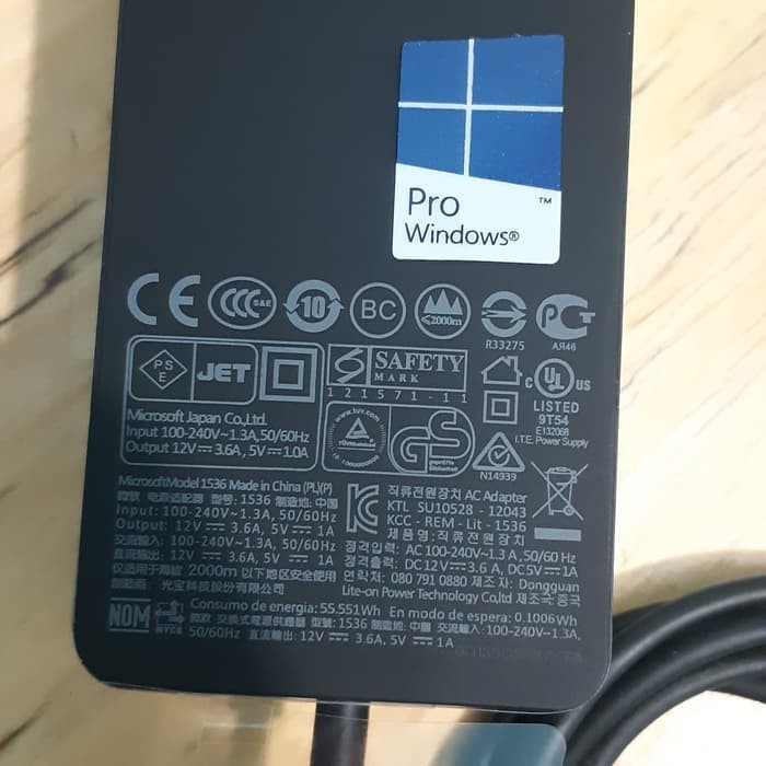 Charger Adaptor Tablet PC Microsoft Surface Pro RT, Pro 2 12V - 3.6A -microsoft Charger 12v-3.6a