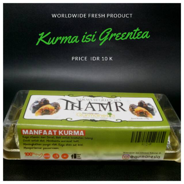 

Kurma isi Green Tea THAMR