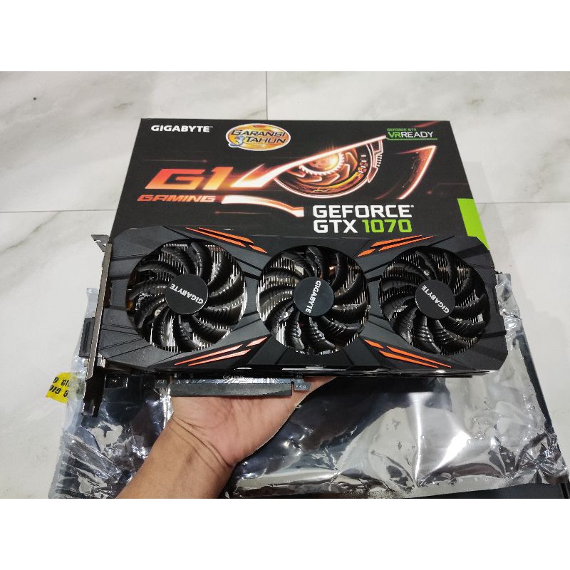 VGA Nvidia Gigabyte GTX 1070 GTX1070 8GB Triple Fan RGB Not RTX 2060 2060s 3060 3060Ti 2070 2070s Se