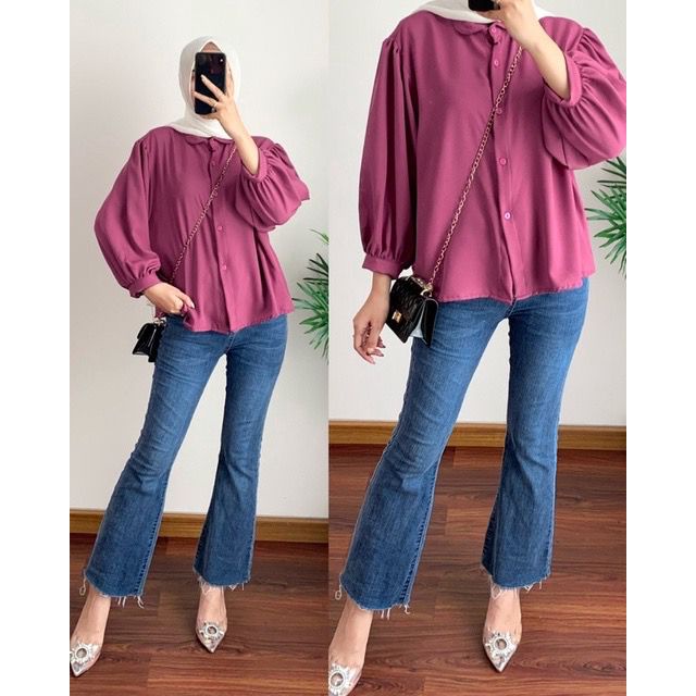 ELSIR BLOUSE PREMIUM BAHAN SYAKILA PREMIUM 100%ORIGINAL HIGH QUALITY100%