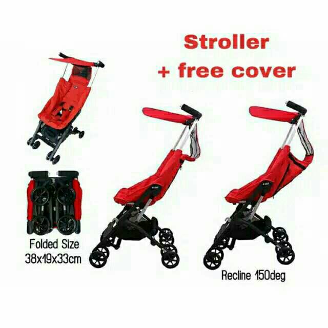 stroller cabin size kereta dorong bayi  Cocolatte Pockit 