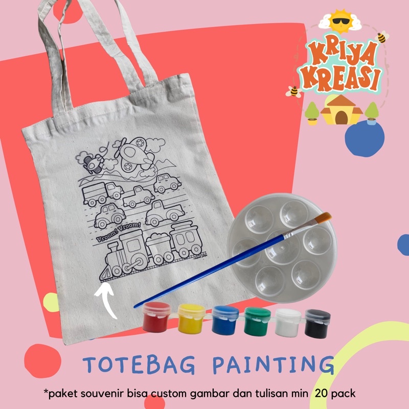 Melukis dan Mewarna Totebag| Kreasi DIY Painting Kit