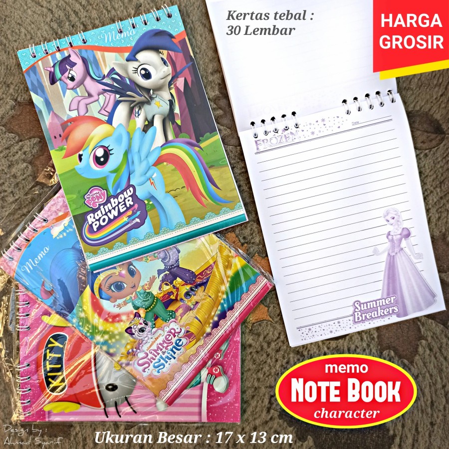 

BUKU MEMO NOTEBOOK KARAKTER - BUKU CATATAN NOTES DIARY AGENDA NOTEPAD