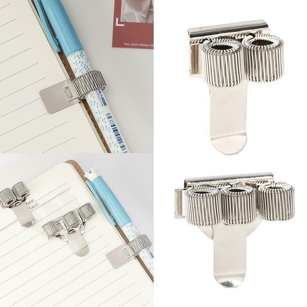 AUGUSTINA Portable Pen Holders Doctors With Pocket Clip Metal Spring Convenient Office Supplies Notebooks Stationery Nurse Single/Double/Triple