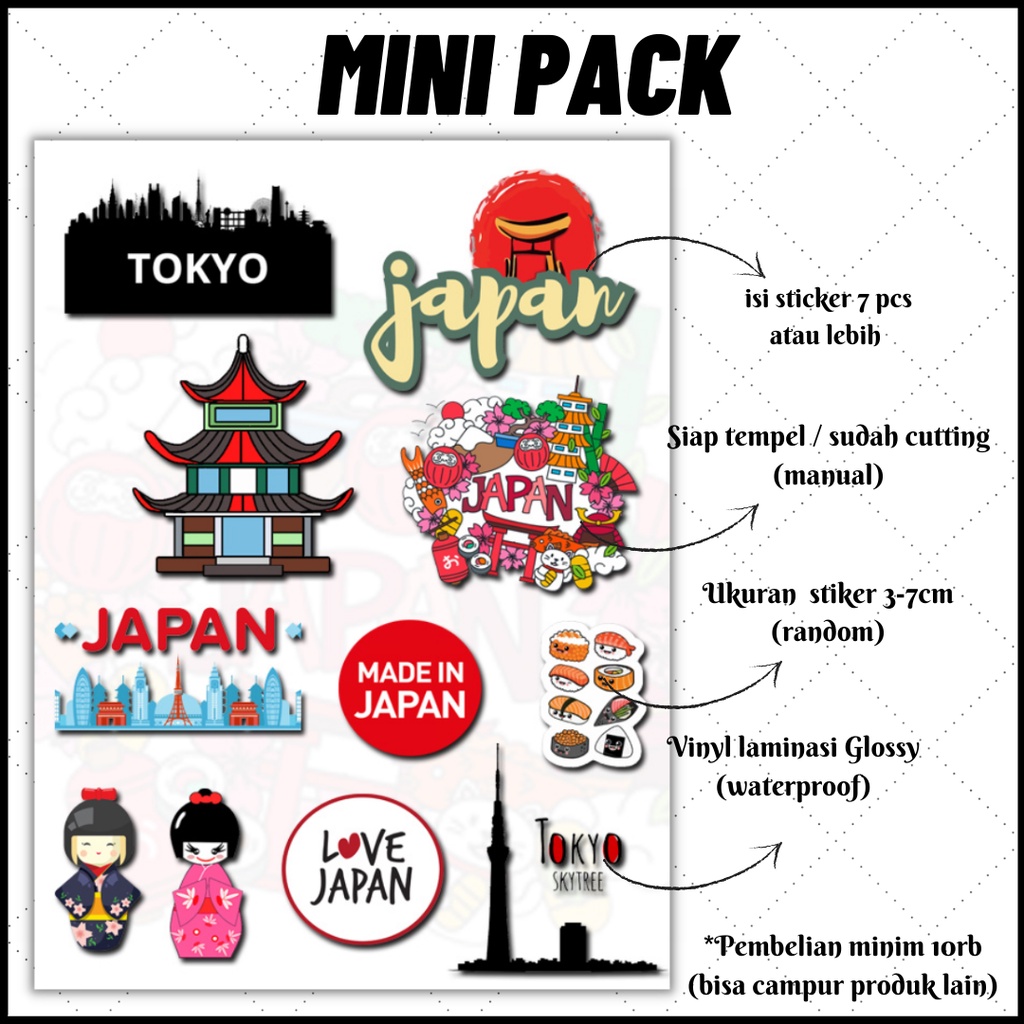 

[MINI PACK] STICKER JAPAN SERIES | STIKER KAWAII AESTHETIC | STICKER TUMBLR | STICKER LAPTOP HP KOPER HELM