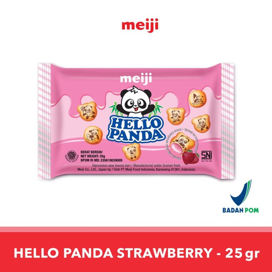 

Meiji Hello Panda Strawberry 25g | Biskuit Hello Panda 25g