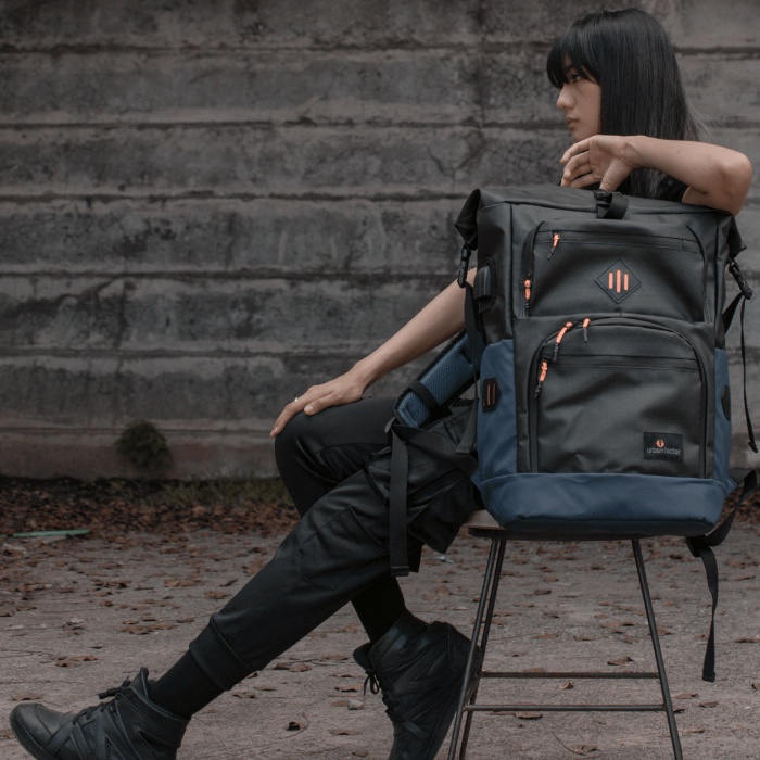 AILERON BLACK NAVY |MANNEEDME x URBAN| Tas Ransel Punggung Pria Backpack ORIGINAL