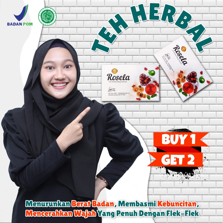 

Teh Rosella Pelangsing Wanita Teh Celup Herbal isi 20 pcs