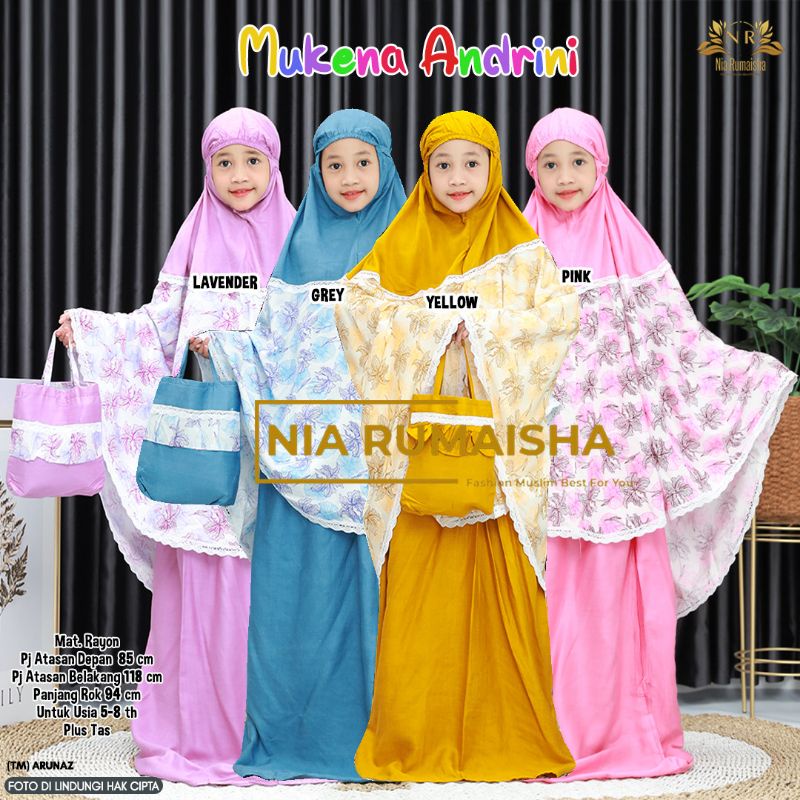 MUKENA ANAK/MUKENA ANDRINI ORIGINAL BY NIA RUMAISHA