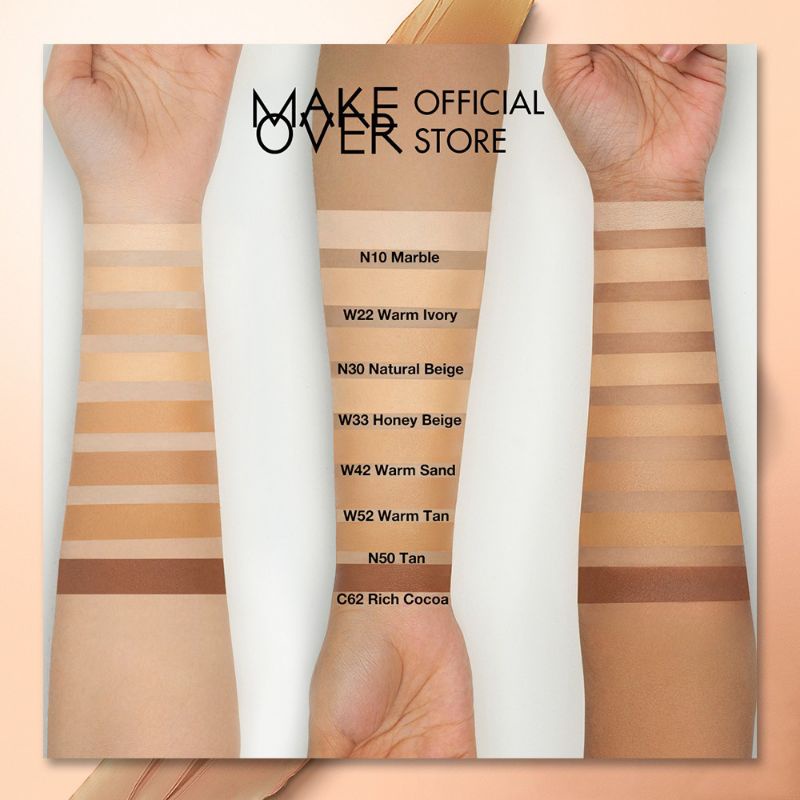 MAKE OVER POWERSTAY TOTAL COVER MATTE CREAM FOUNDATION ( Foundation padat basah )