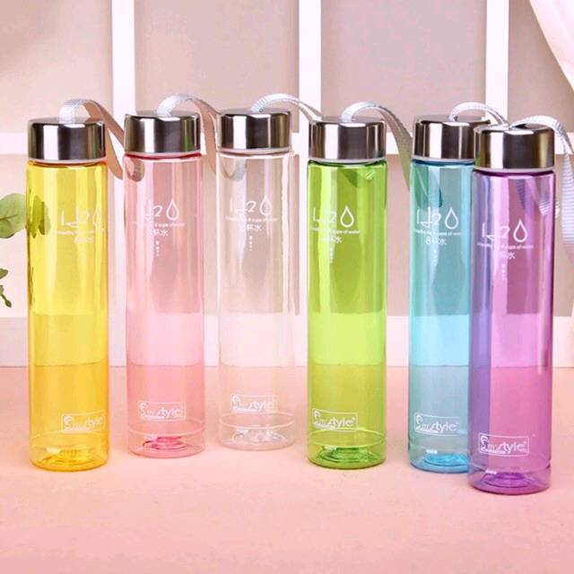 Botol air H2O/H2O transparan