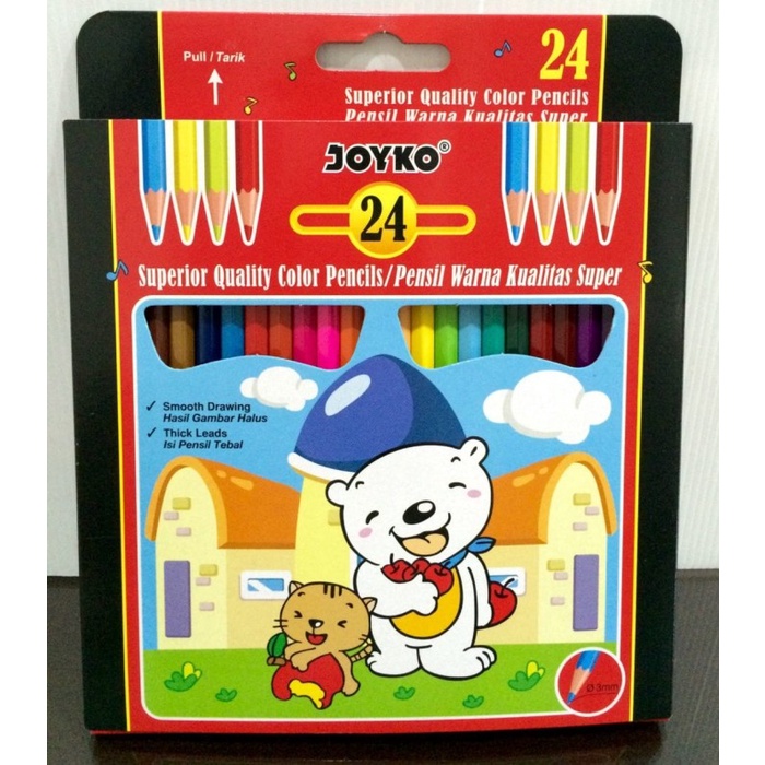 

Hemat Pensil Warna Joyko Isi 24 Warna Panjang Trendi