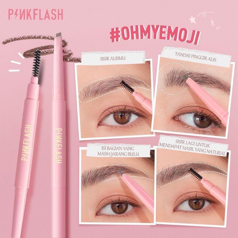 PINKFLASH OhMyEmoji Automatic Eyebrow Pencil Lasting 8 hours Waterproof Pigmented Easy Blend Soft C | original